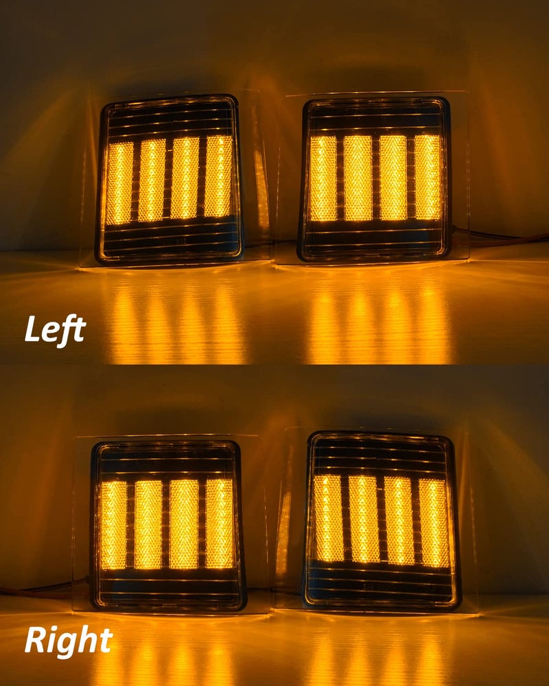 Bestview Front Corner Light Assembly Kit Compatible with 1994-1998 Chevy 1500 2500 3500 C/K C10 Silverado Suburban Tahoe, Amber Len 4Pcs - Image 5