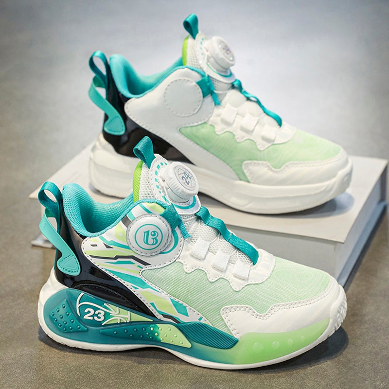 Hydrogen Cloud Co-Branded Boys' Shoes 2025 Spring New Breathable And Wear-Resistant Kidsren'S Medium And Large Kidsren'S Sports Shoes Basketball Shoes - Image 1