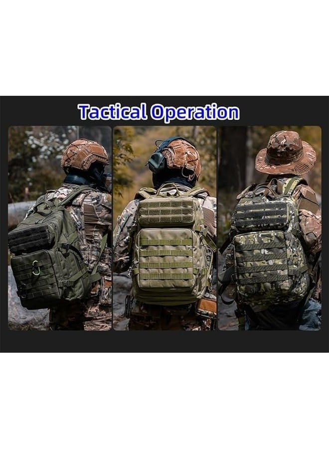 TRASSLE Waterproof Large Hiking Backpacks Camping Hunting Climbing backpack : 45L Assault Rucksack Daypack for Men and Women for Outdoor Traveling - Image 3