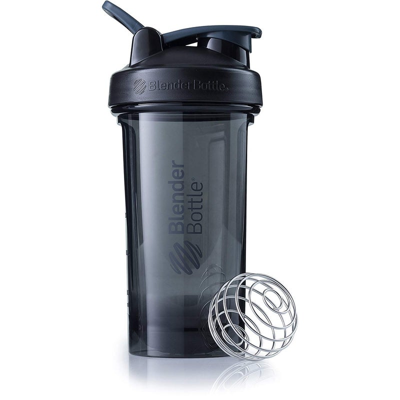 BlenderBottle Shaker Bottle Pro Series Perfect for Protein Shakes and Pre Workout 24Ounce Black