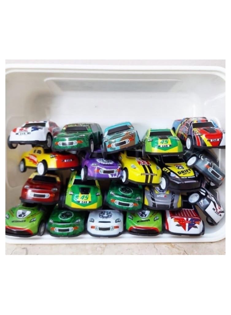 Generic 20 PCS Mini Die-Cast Toy Cars Set with Storage Box – Colorful Racing Vehicles for Kids - Image 2