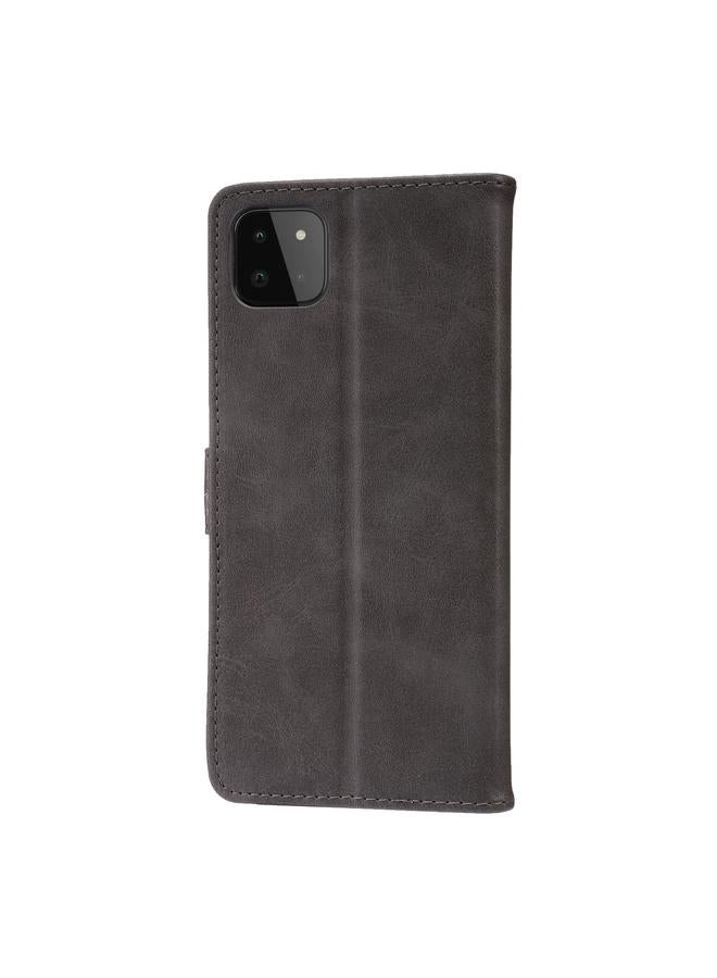 S-TOP Case For Samsung Galaxy A22 5G EU Version Embossed Happy Cat Pattern Horizontal Flip Leather Case with Holder & Card Slots & Wallet - Image 3