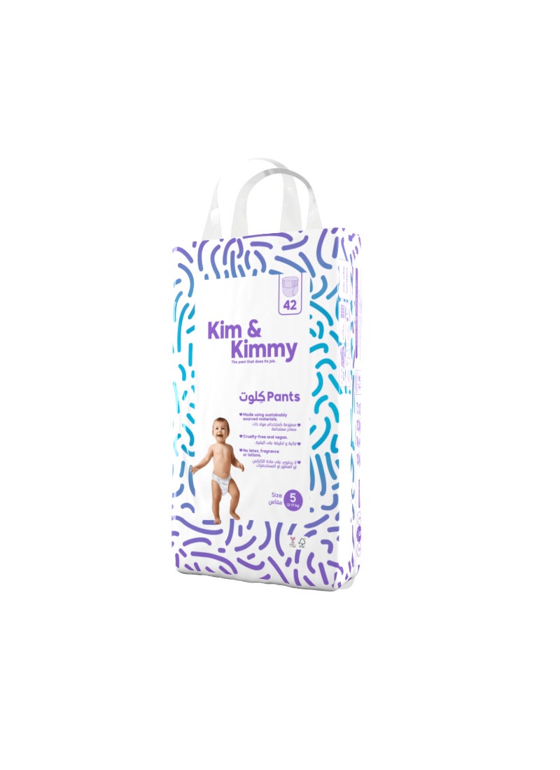 Kim & Kimmy Baby Size 5 Pants Diaper 12 To 17Kg 42 Diapers - Image 1