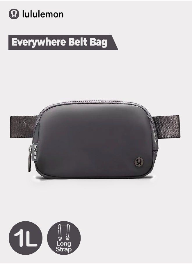 Lululemon - Everywhere Belt Bag, Compact Crossbody Bag with Zippered Pockets, Exterior Pocket, and Interior Essentials Storage for On-the-Go Convenience, Grey - Image 1