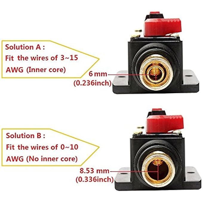 ريحني قاطع دائرة 30 أمبير يدوي لإعادة ضبط الفيوز المدمج للسيارات ومحركات التروول البحرية وقوارب ATV صوت حماية نظام العاكس الشمسي 12V24V DC 30 أمبير - Image 5