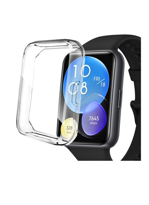 Case Compatible with Samsung Galaxy Fit 3 Case All-Around with Built-in Screen Protector Watch Soft TPU Shockproof Cover Slim Guard Thin Bumper Shell Protector