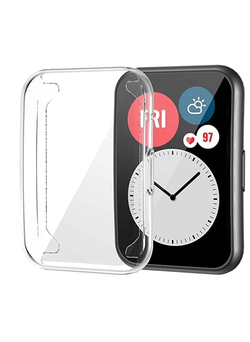 Generic - Case Compatible with Samsung Galaxy Fit 3 Case All-Around with Built-in Screen Protector Watch Soft TPU Shockproof Cover Slim Guard Thin Bumper Shell Protector - Image 1
