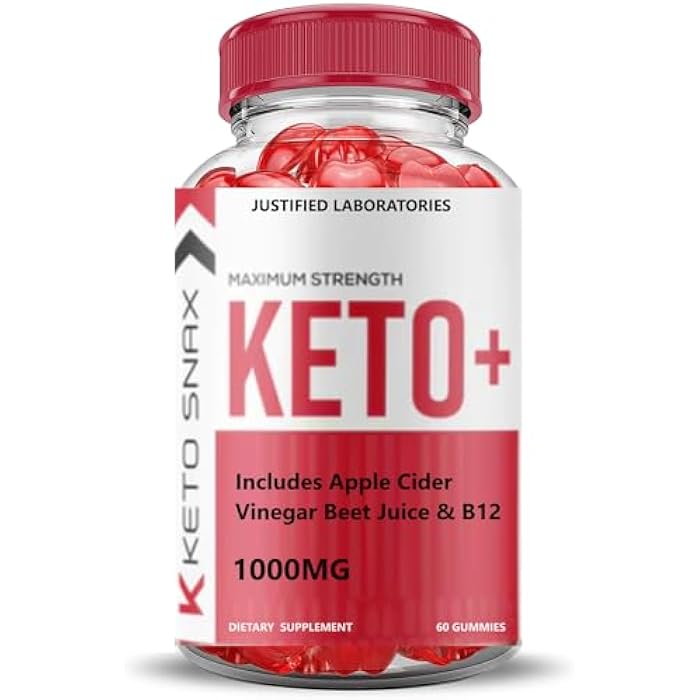 Justified Laboratories Keto Snax Keto ACV Gummies Advanced Formula 1000MG Keto Snax Keto Gummies Apple Cider Vinegar Formulated with Pomegranate Beet Juice Powder B12 Vegan Non GMO 60 Gummys - Image 2