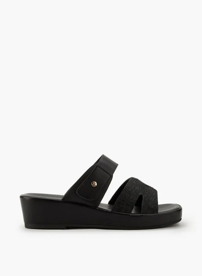 Flora Bella Women Textured Hook And Loop Strap Sandals