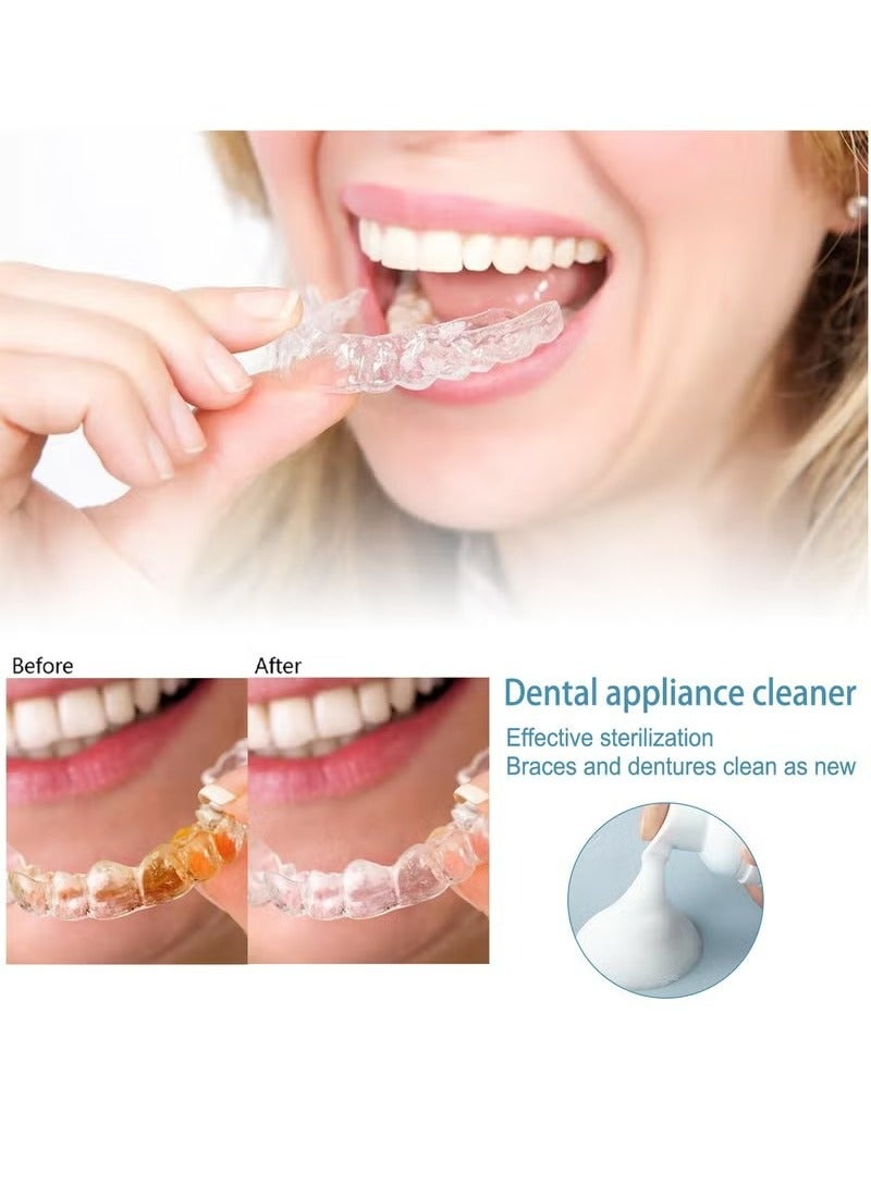 إيلهو منتج تنظيف شفافات الأسنان وواقيات الأسنان / رغوة تنظيف الأسنان، تنظيف أطقم الأسنان، منظف الشفافات و أجهزة الأسنان الفيزيائية، 60 مل - Image 3
