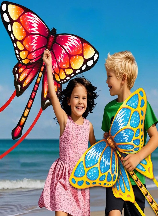 Hymaz 5 Pack Butterfly Kites for Kids Age 4-8 8-12, Beach Kites with 328ft Kite String & Handles, Easy to Fly Kite with Long Tail, Flying Toys for Boys Girls Adults Family Outdoor Party Favor Games - Image 5