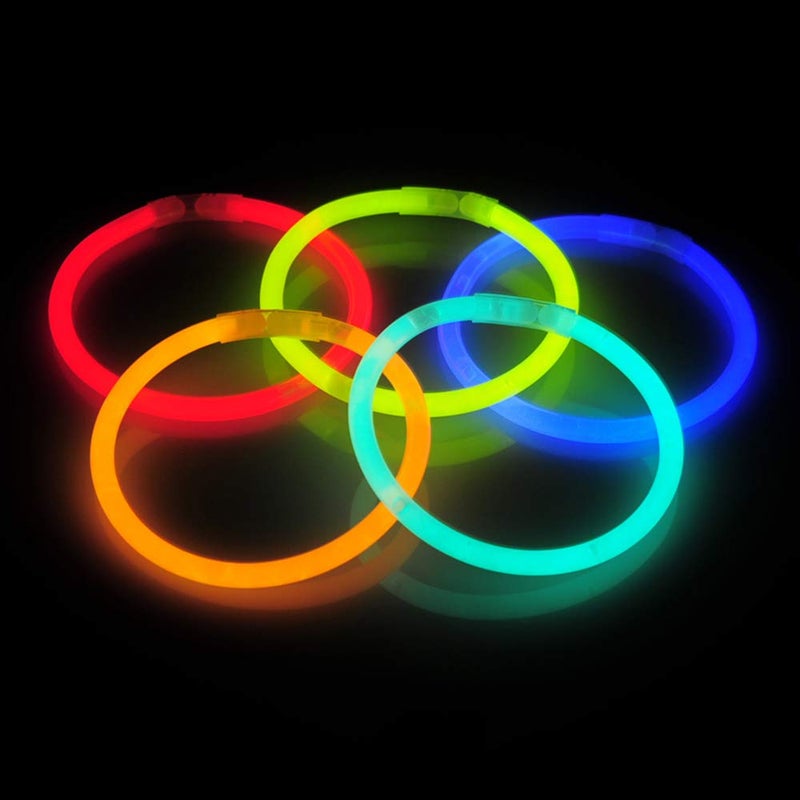 JOYIN 800 Pcs 8" Glow sticks Bulk Party Favors Pack, Neon Glow in the Dark Party Supplies, Light Up Necklaces and Bracelets with Connectors, Christmas, Halloween, Football, Birthday Decorations - Image 4