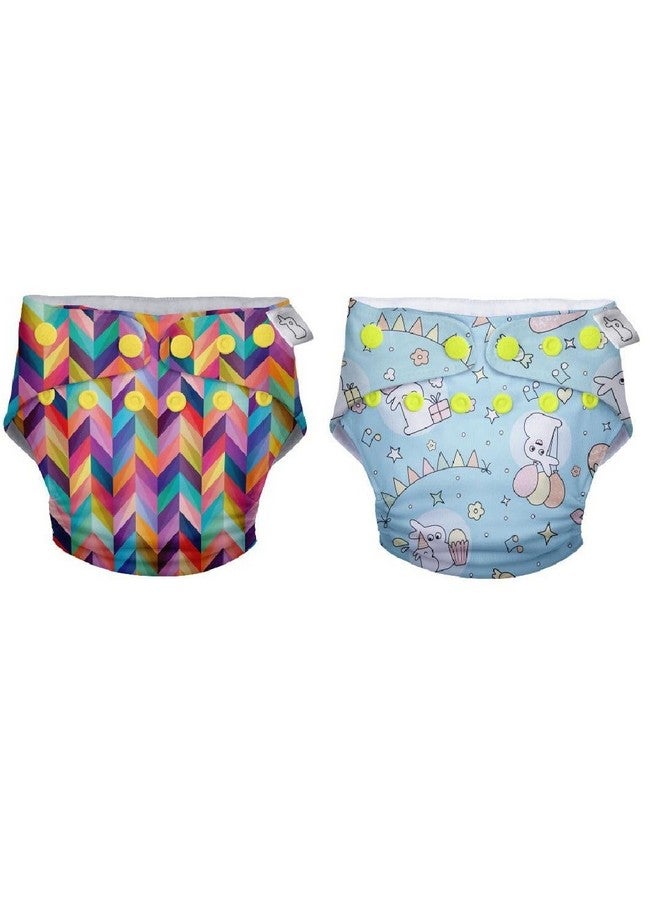 SuperBottoms Combo Pack of 2 UNO Reusable cloth diapers, washable cloth diaper (Only Shell)+3 Easy clean top sheets for baby 5-17 Kg - Image 1