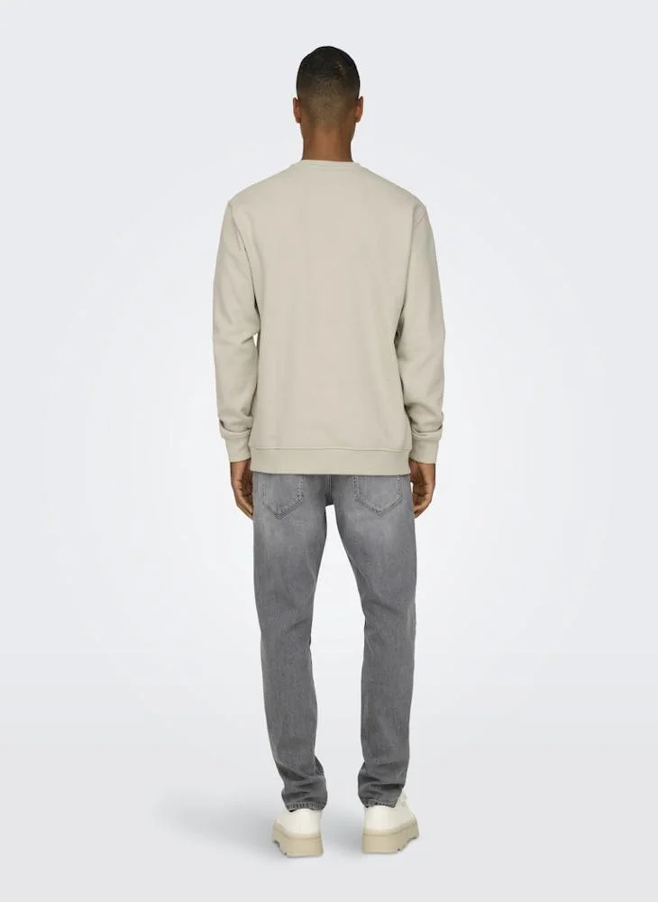 Only & Sons Onscurated  Crew Neck Sweatshirt