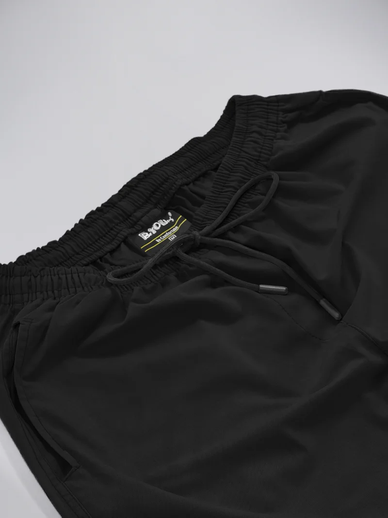 بيونغ بنطلون رياضي قطني أسود فاحم