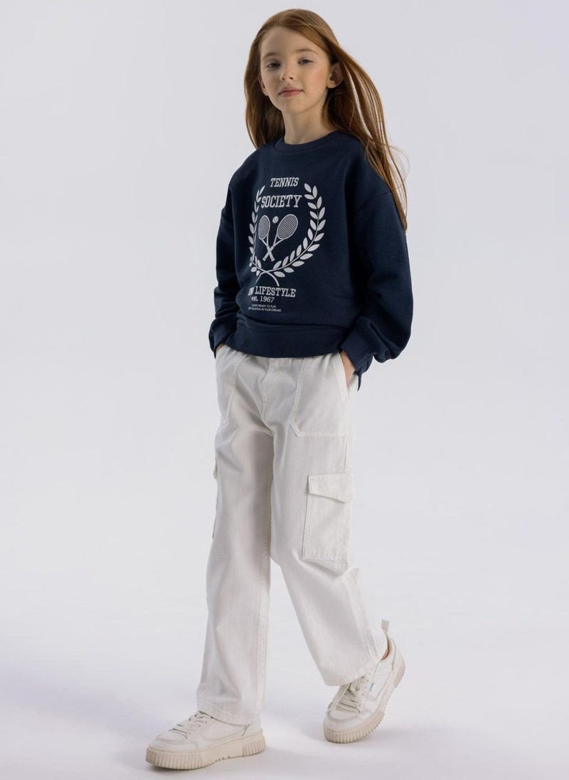 MINOTI Girls Graphic Sweatshirt - Image 1
