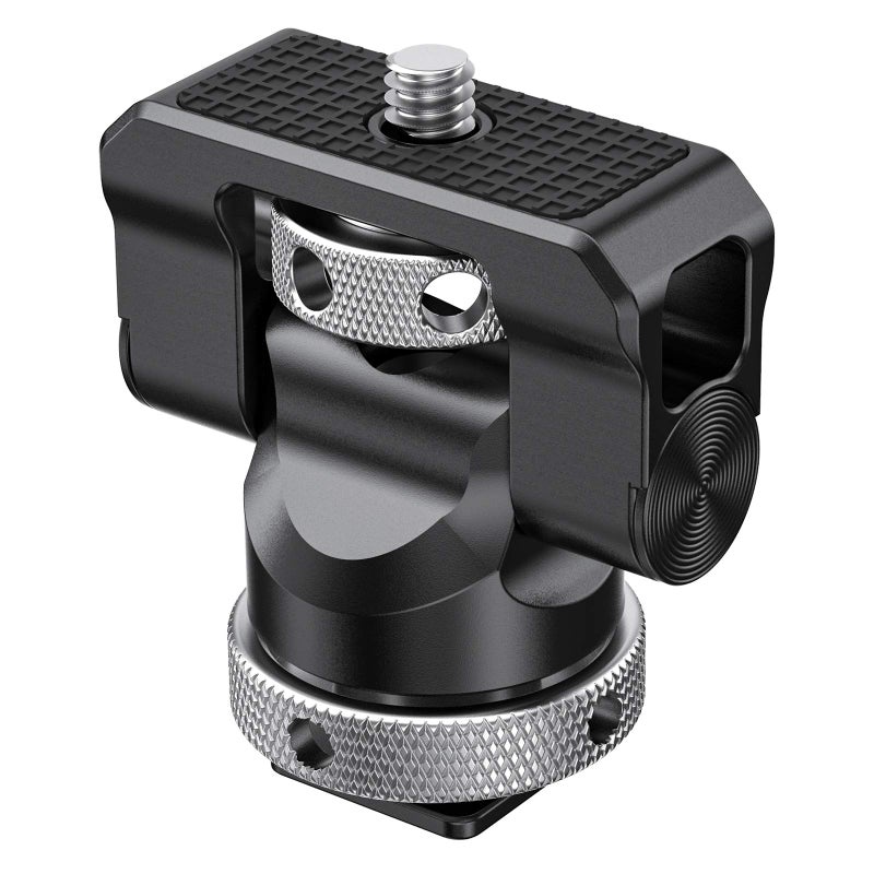 SmallRig Field Monitor Mount Holder with Cold Shoe and 1/4" Inch Screw for 5 Inch and 7 Inch Monitor, with 360 Degree Swivel and 140 Degree Tilt, Rubber Cushion, Aluminum Alloy Build - BSE2346 - Image 1