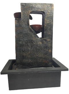 ALICE ENTERPRISES Alice EnterprisesDecorative Tabletop Water Fountain with LED Lights 41 cm Tall Terracotta and Grey  - Image 4