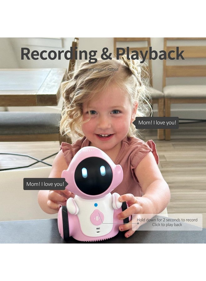 GILOBABY Robot Toys, Rechargeable Smart Talking Robot For Kids, Intelligent Robot With Voice Controlled Touch Sensor, Singing, Dancing, Recording, Repeat, Birthday Gifts For Girls Ages 6+ Years (Pink) - Image 2