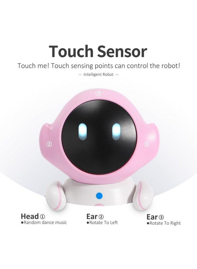 GILOBABY Robot Toys, Rechargeable Smart Talking Robot For Kids, Intelligent Robot With Voice Controlled Touch Sensor, Singing, Dancing, Recording, Repeat, Birthday Gifts For Girls Ages 6+ Years (Pink) - Image 3