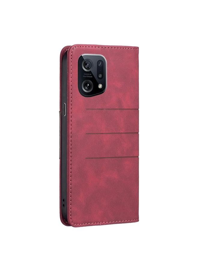 S-TOP Case For OPPO Find X5 Magnetic Splicing Leather Phone Case - Image 3