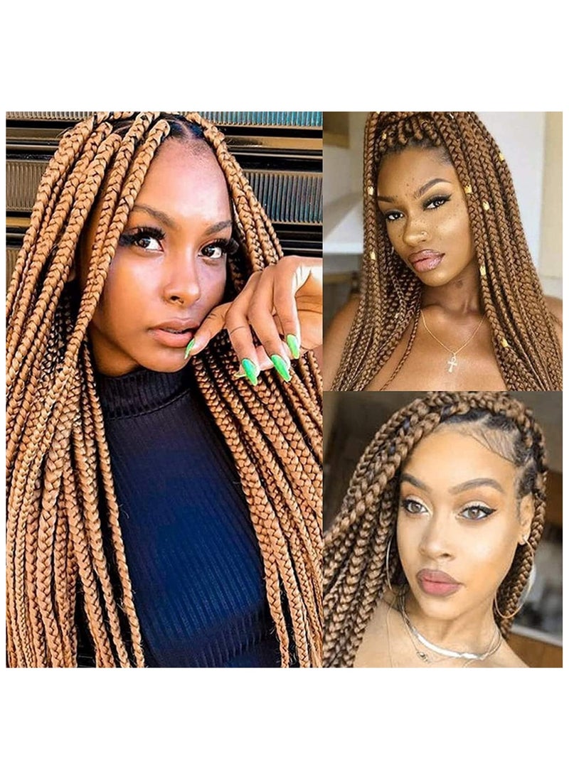 Estelle African braids Hair Extension,Crochet Braiding Hair Extensions Synthetic Braiding Hair High Temperature Synthetic Fiber Yaki Jumbo Braiding Hair (color8 / 3 pcs)  - Image 2