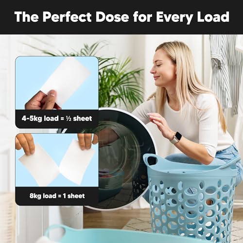 Lucent Globe Laundry Detergent Sheets. Pre-Measured Laundry Sheets. Powerful Stain Removal. Works in All Clothes Washers. (1 Pack - 64 Washes, Ocean Breeze) - Image 5