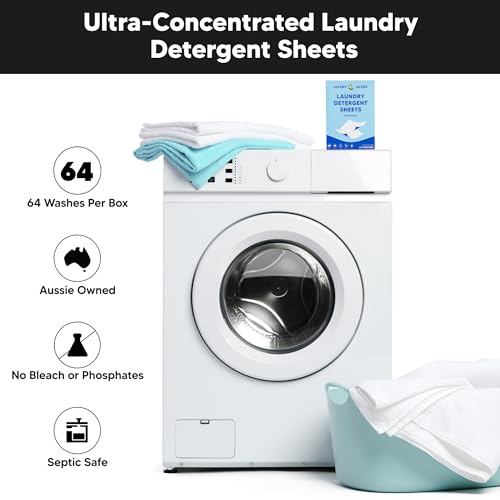 Lucent Globe Laundry Detergent Sheets. Pre-Measured Laundry Sheets. Powerful Stain Removal. Works in All Clothes Washers. (1 Pack - 64 Washes, Ocean Breeze) - Image 4