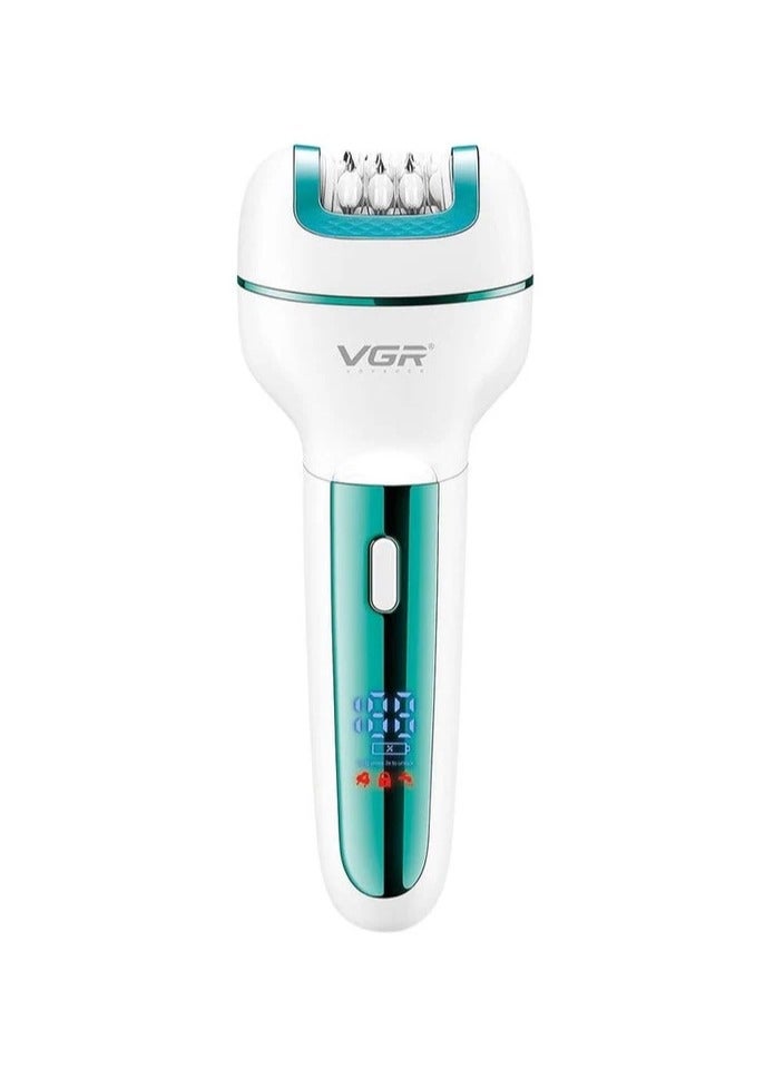 VGR V-732 Multi-Functional 3-In-1 Professional Electric Rechargeable Ladies Epilator Multicolor - Image 1