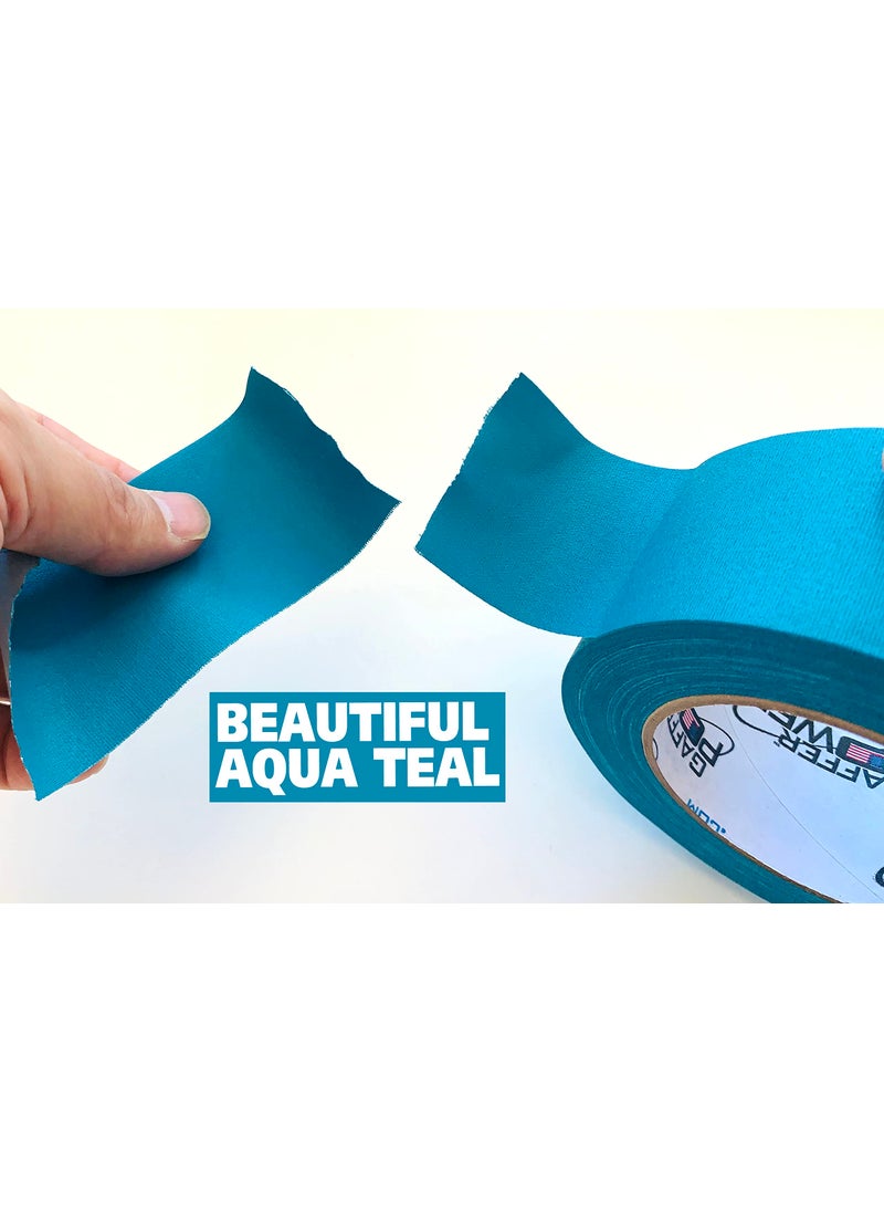 Gaffer Power Gaffer Power Gaffers Tape 2 Inch | Aqua Teal | USA Made Quality | Leaves No Residue  - Image 3