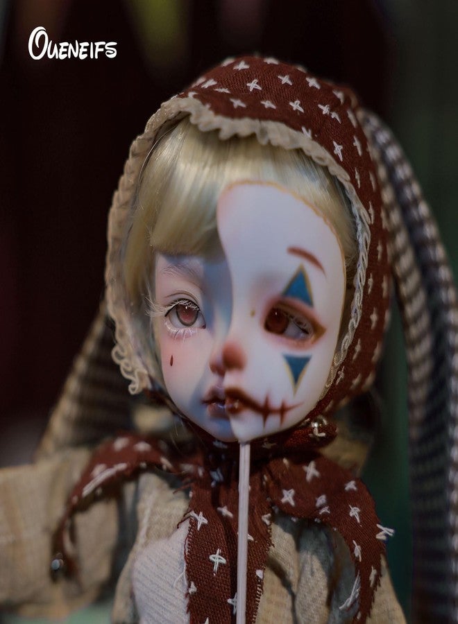 Oueneifs Jokerbjd 1/6 Bjd Doll Halloween Clown Style Party Circus Performer Half Mask Ball Jointed Dolls Resin Toys for 15+ Year Old - Image 3