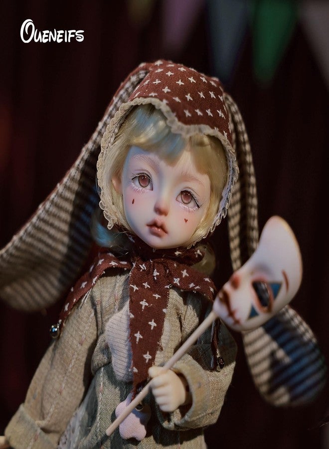 Oueneifs Jokerbjd 1/6 Bjd Doll Halloween Clown Style Party Circus Performer Half Mask Ball Jointed Dolls Resin Toys for 15+ Year Old - Image 2