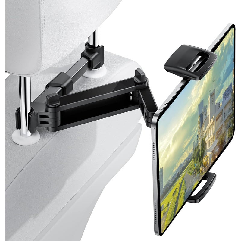 STHIRA ® Tablet Holder for Car Headrest, 360° Rotation Retractable Clip-On Car Tablet Holder Sturdy &Easy Install Mobile Tab Holder for 5-11 Inch Devices, Perfect for Kids & Family Entertainment - Image 1