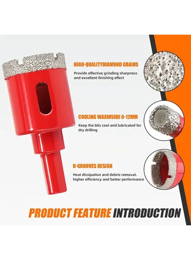 12 Pcs Diamond Coated Drill Bits Set 6 35mm For Wood Dry And Wet Applications - Image 4