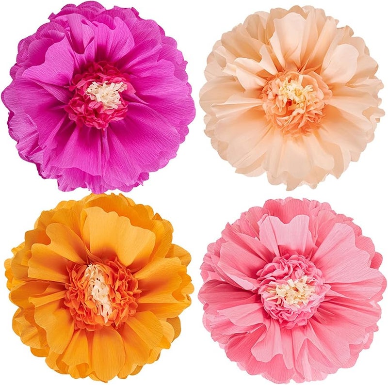 4Pcs Blue Tissue Paper Flower Ball 50cm For Wedding Backdrop Birthday Party Decorations - Image 1