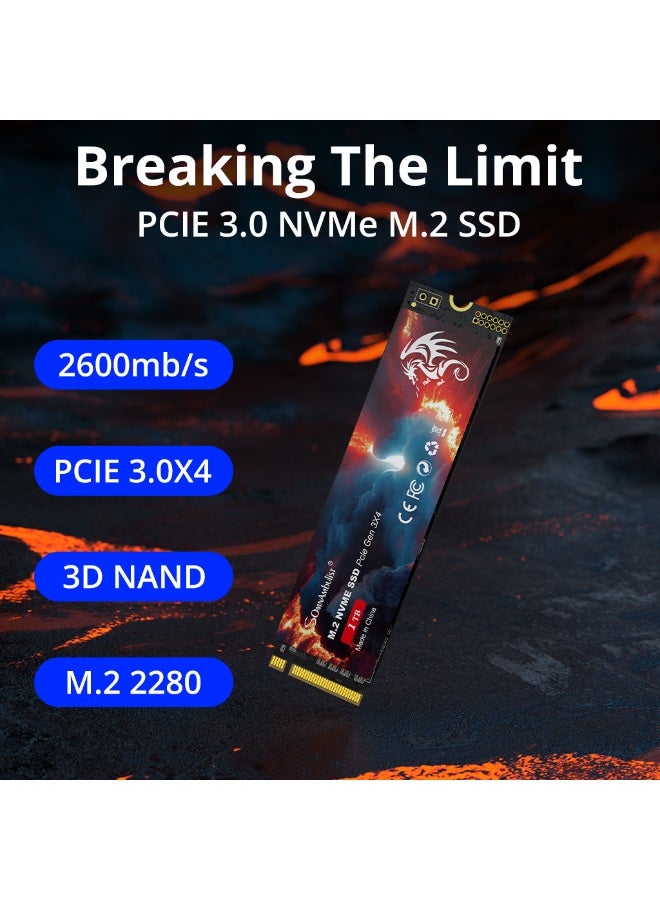 Solid State Drive 1TB NVME M.2 SSD PCIe 3.0 2280 for Laptop Desktop Console Game - Image 2