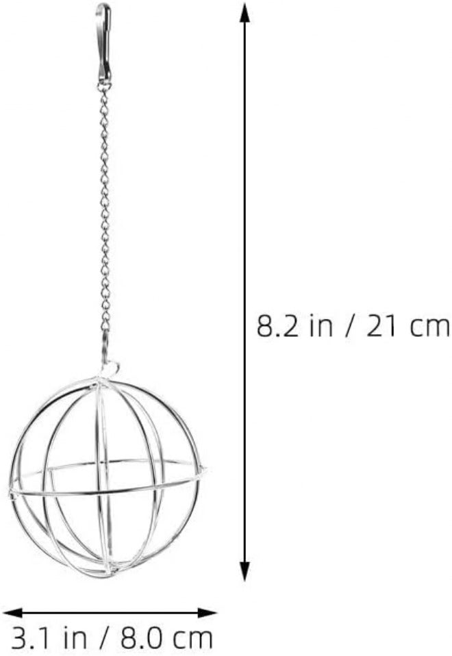 5pcs Rabbit Hay Feeder Ball: Metal Hanging Grass Dispenser for Small Pets - Bunny Chinchilla Guinea Pig Hay Feeding Ball for Clean Organized Pet Cages - Image 2