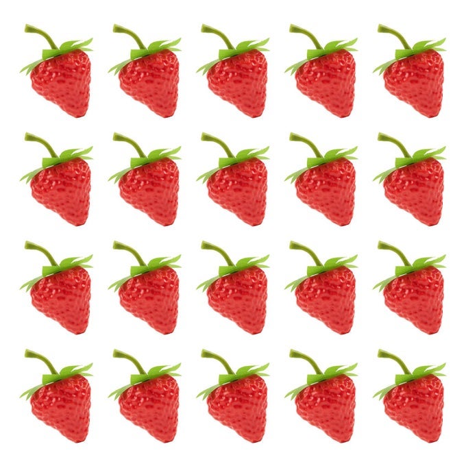 50PCS FAKE STRAWBERRY ARTIFICIAL LIFELIKE SMALL STRAWBERRIES SIMULATION FRUITS FESTIVAL DECORATION DECORATING CRAFT PROJECTS RED