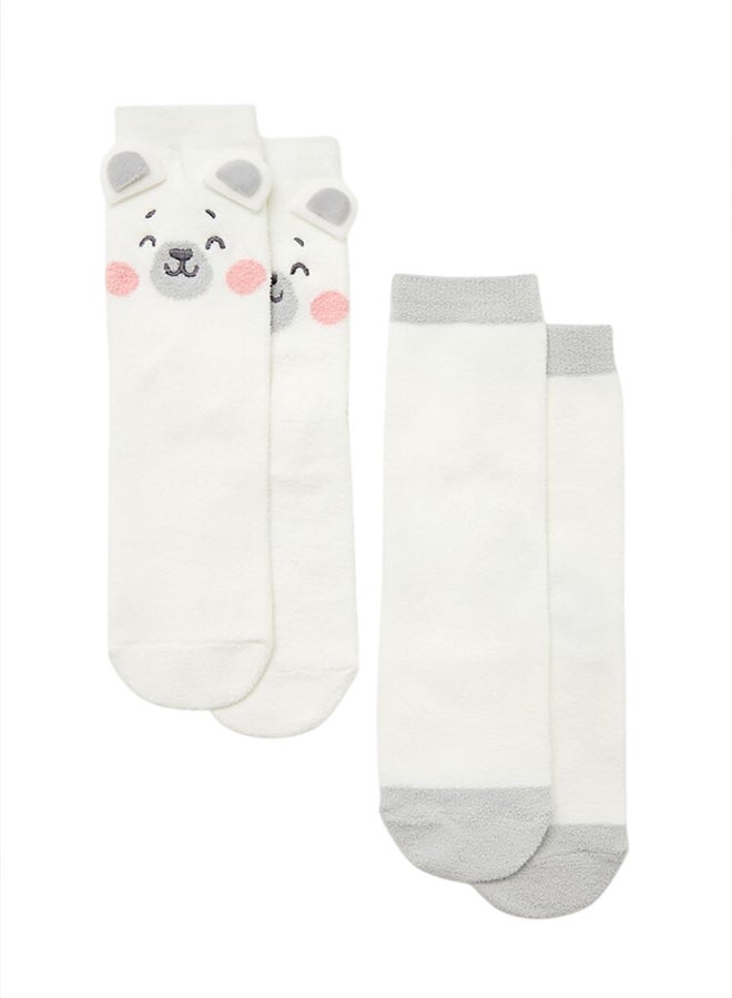FOREVER 21 Bear Crew Socks Set - 2 pack  - Image 1