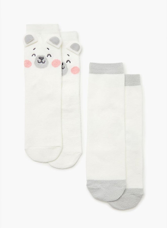 FOREVER 21 Bear Crew Socks Set - 2 pack  - Image 4