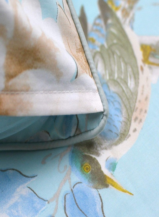 فادفاي أغطية وسائد أنيقة بنقشة الفاوانيا من FADFAY، عدد الخيوط 800، قطن مصري 100% (مقاس قياسي 19 × 29 بوصة، أزرق سماوي) - Image 3