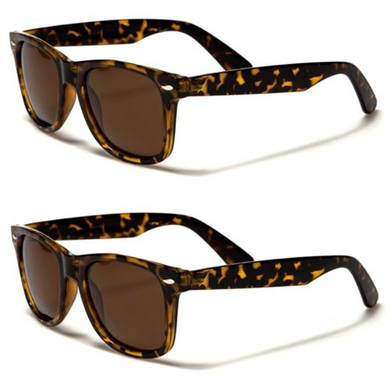 Retro Rewind Classic Polarized Sunglasses 2-Pack Tortoise