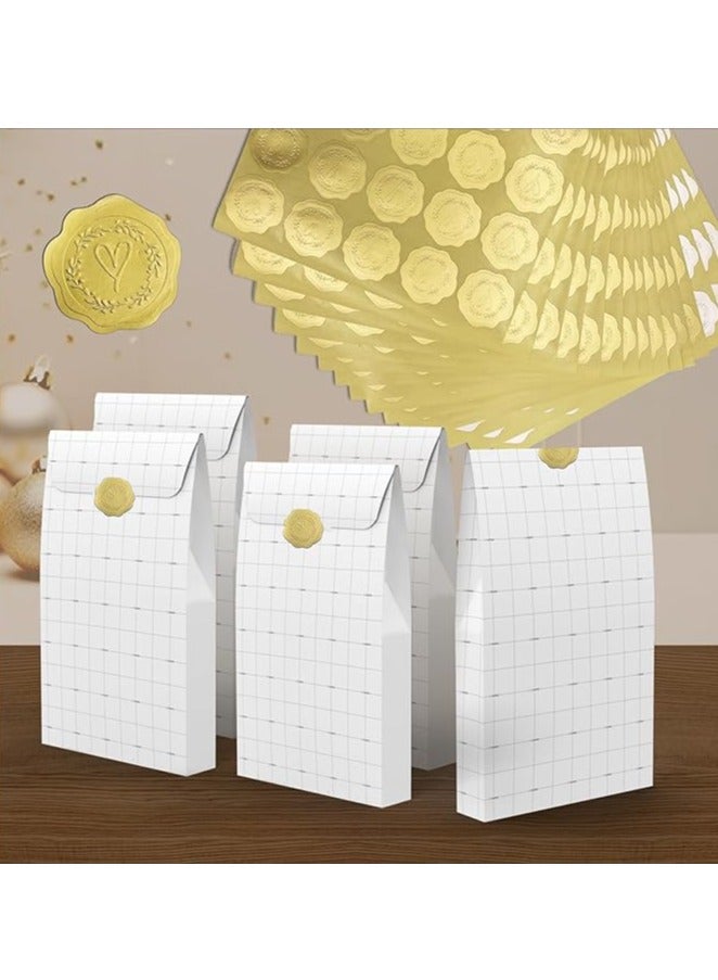 300pcs Gold Embossed Wax Seal Looking Heart Envelope Seals for Wedding Invitations/Greeting Cards/Party Favors, Self-Adhesive - Image 5