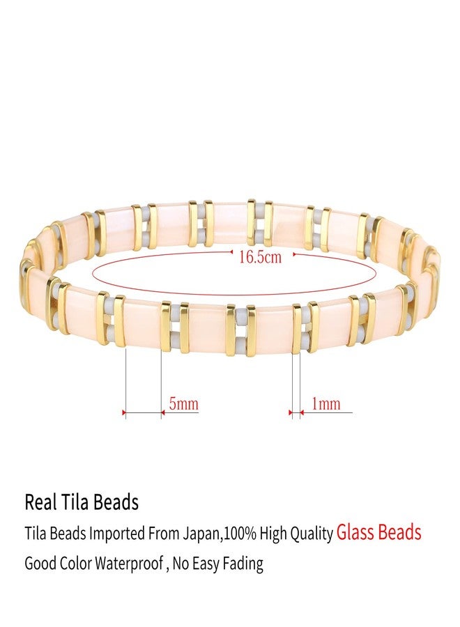 KELITCH Tila Beaded Bracelet for Women Simple Stretch Colorful Handmade Bracelet Summer Fashion Charm Jewelry - Image 4