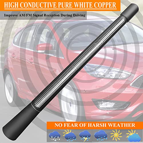 RooFox 7 Inch Antenna Replacement for Ford Focus (2008-2018), Ford Focus Antenna, Flexible Rubber Antenna Mast - Image 5