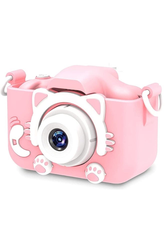 MANAM TRADING Kids Camera 1080P HD Digital Video Camera Toy for 3-12 Year Old Boys Girls Birthday Festival Gifts for Kids USB Rechargeable Kids Selfie Camera(Pink) - Image 2