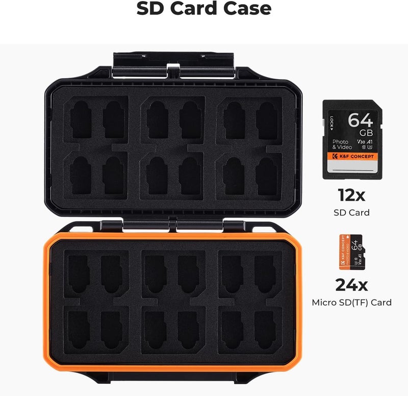 36 Slots SD Card Case Holder for 12 SD & 24 Micro SD (TF) Cards | Water-Resistant Memory Card Case, Anti-Shock Micro SD Card Cases, Portable Card Storage Box Organiser for SD SDHC SDXC MSD TF - Image 2