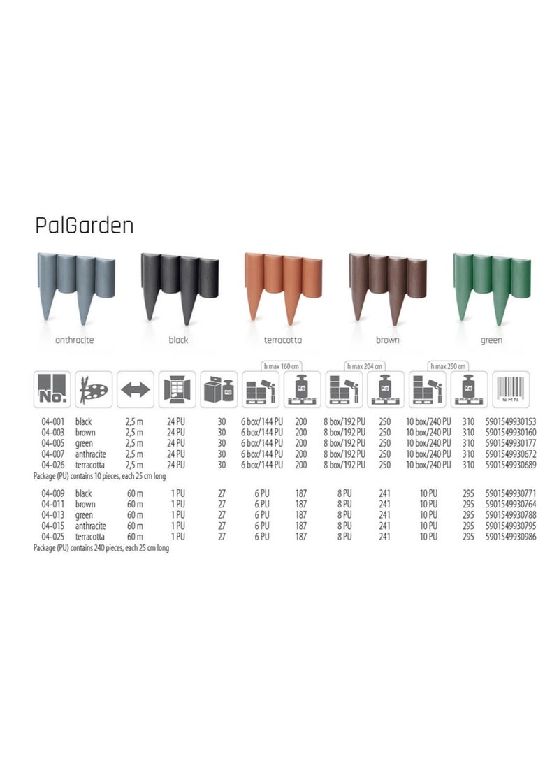 Garden palisade-Anthracite 10 Piece 25cm - pzsku/Z810638FC1BCE0B622A2EZ/45/_/1716534388/12518af0-ddd9-46e5-a7de-5c5c6e3af46e