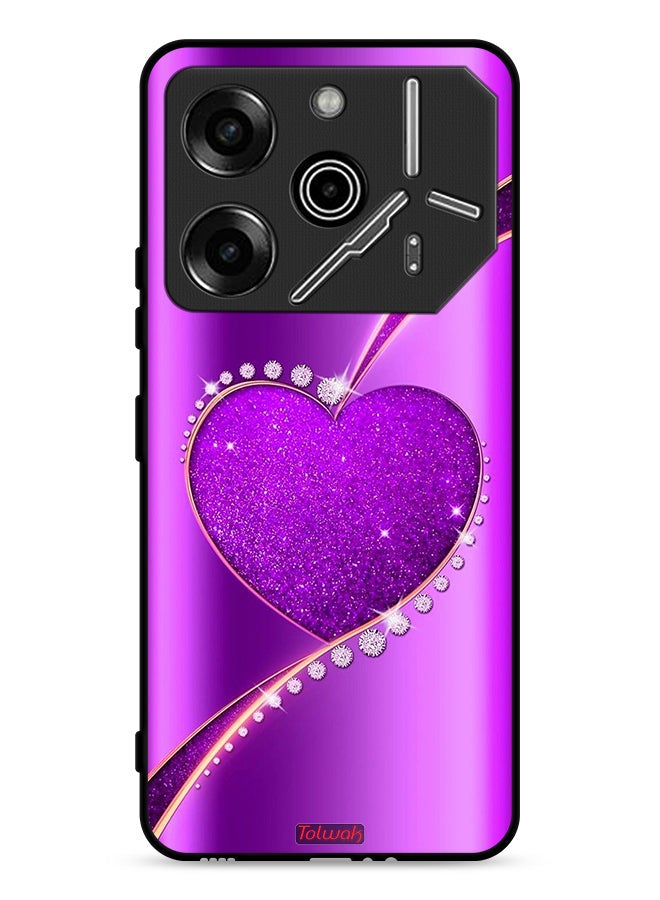 Tolwak غطاء حماية Tecno Pova 6 Pro 5G مع لمسة لامعة على شكل قلب - Image 1
