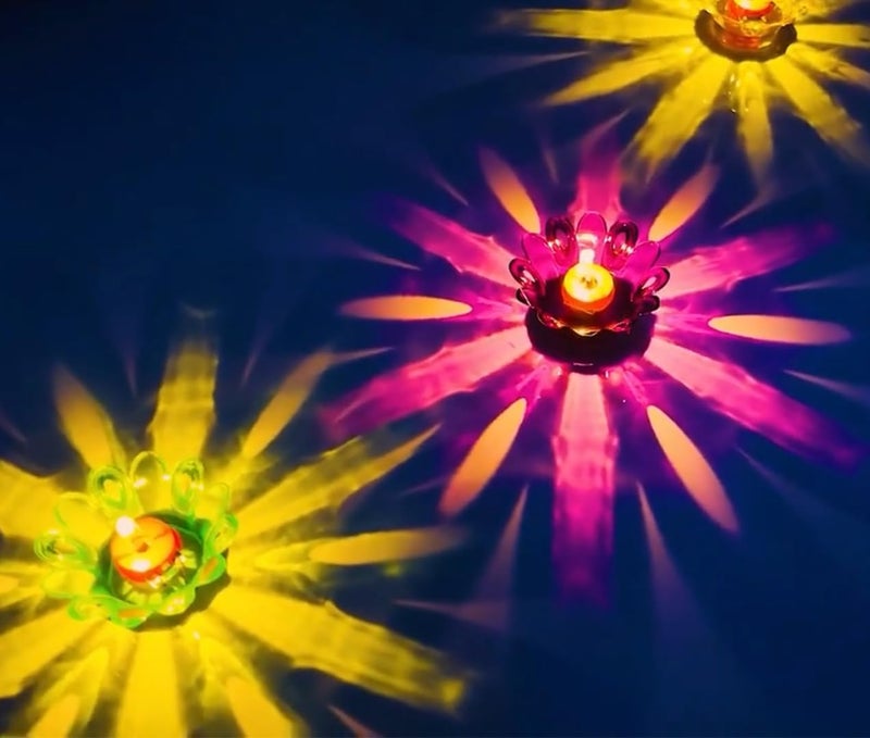 CraftVatika Reusable 3D Reflection Plastic Diwali Oil Diya Deepak Decorations Items Set of 36 - Image 4